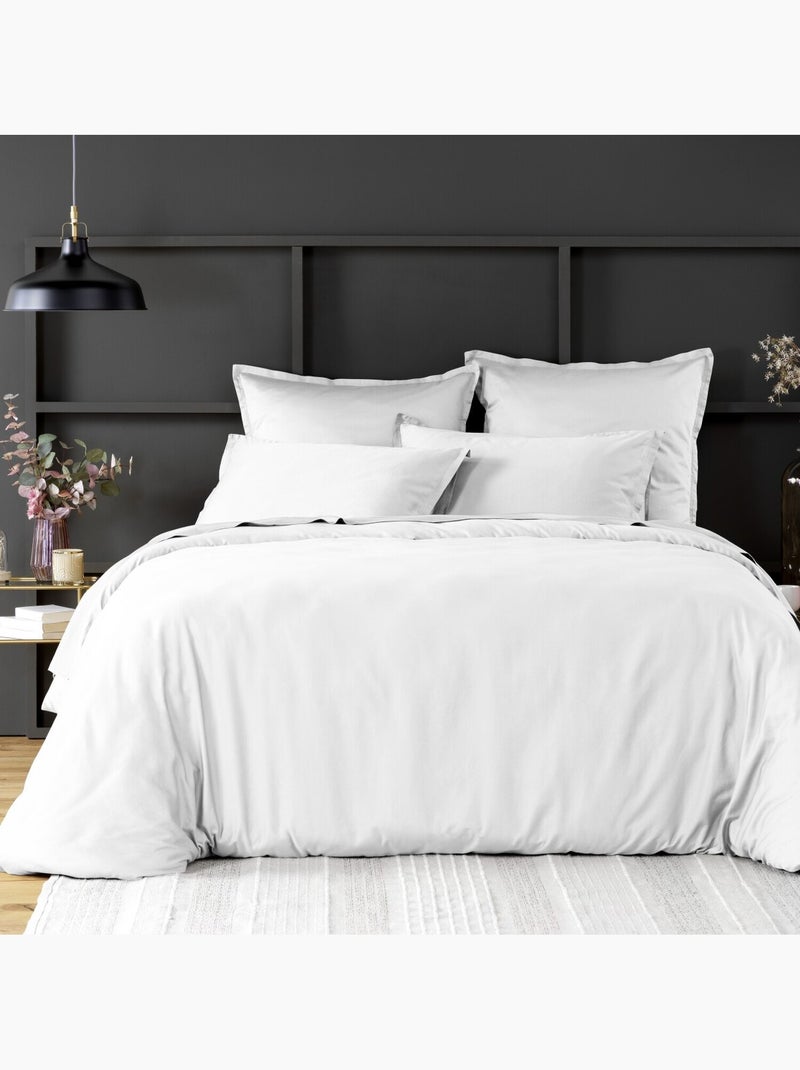 Taie d'oreiller 100 % satin de coton désir Mauve - Kiabi
