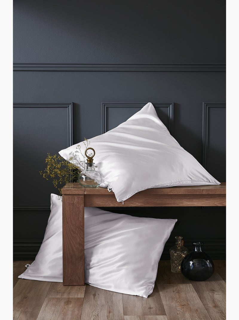 Taie d’Oreiller – 100 % Soie de Mûrier – Soanne Blanc - Kiabi