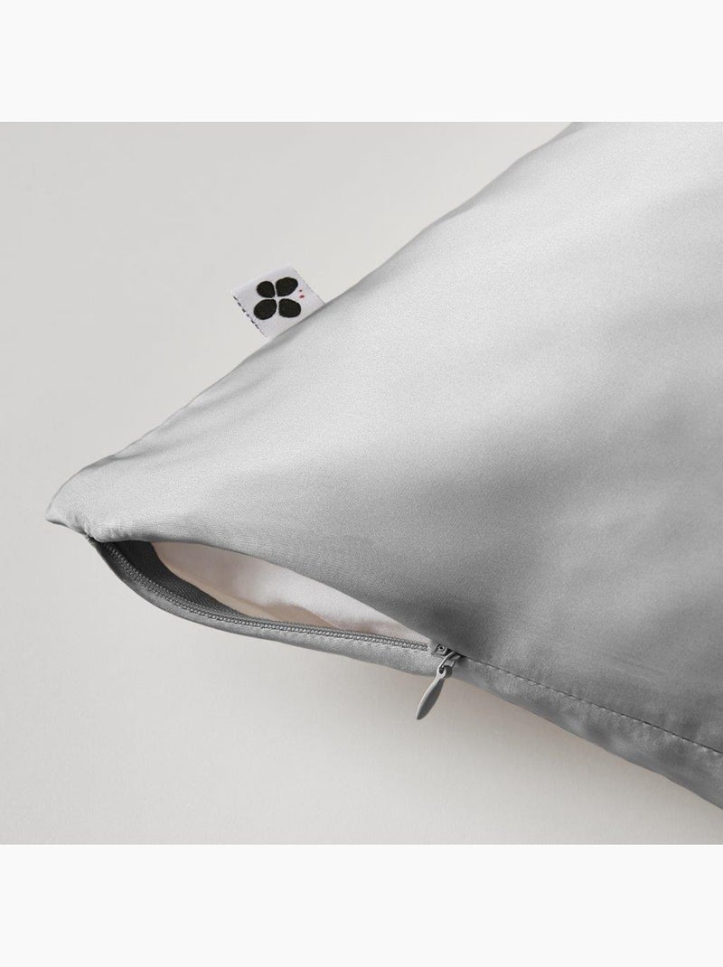 Taie d’Oreiller – 100 % Soie de Mûrier – Soanne Gris clair - Kiabi