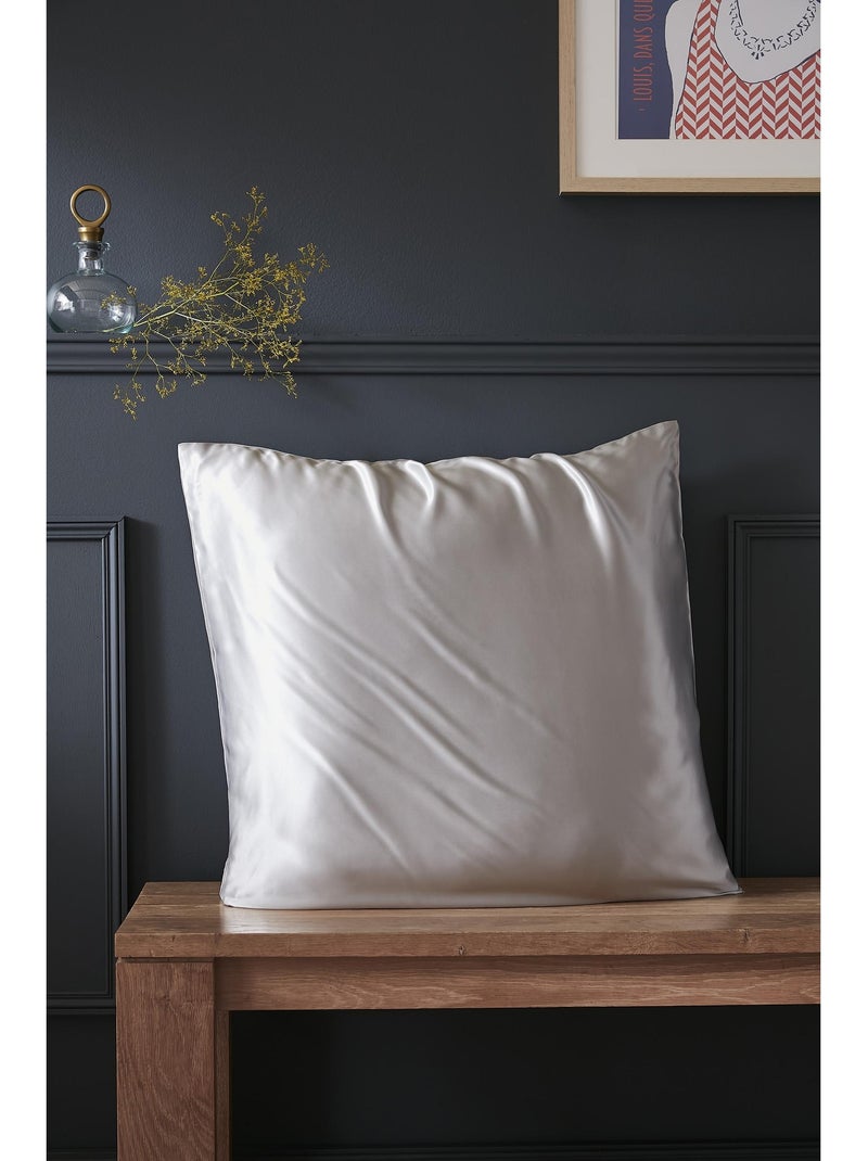 Taie d’Oreiller – 100 % Soie de Mûrier – Soanne Gris clair - Kiabi