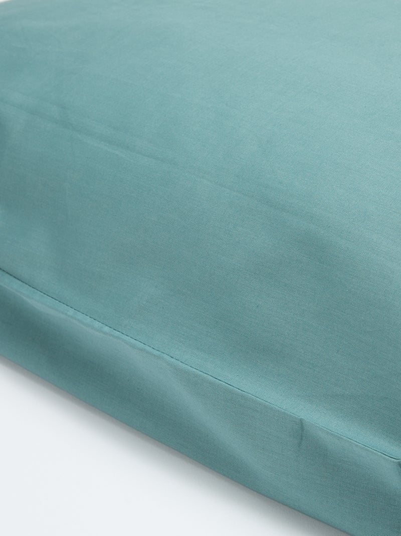 Taie d'oreiller 50 x 70 cm en coton Bleu turquoise - Kiabi
