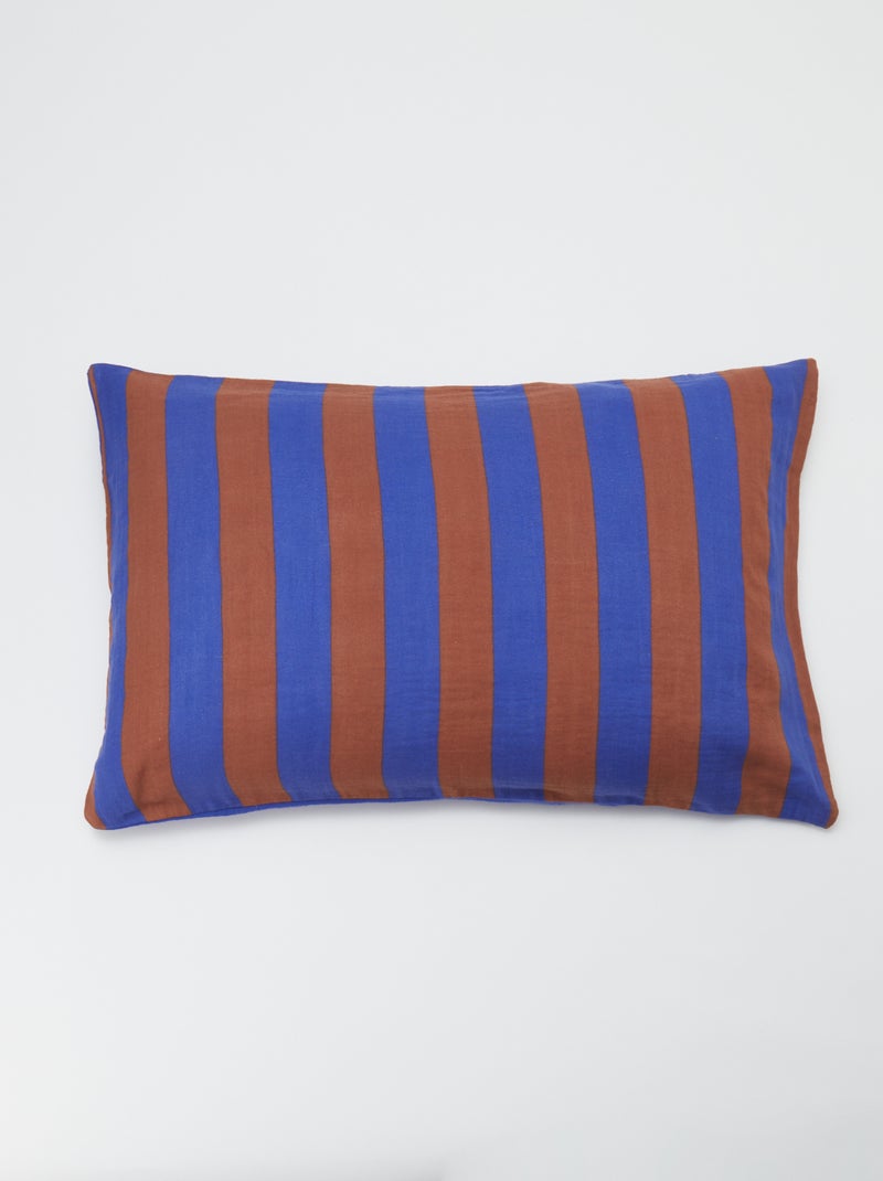 Taie d'oreiller (50x70 cm) à rayures - Kiabi Home Bleu - Kiabi