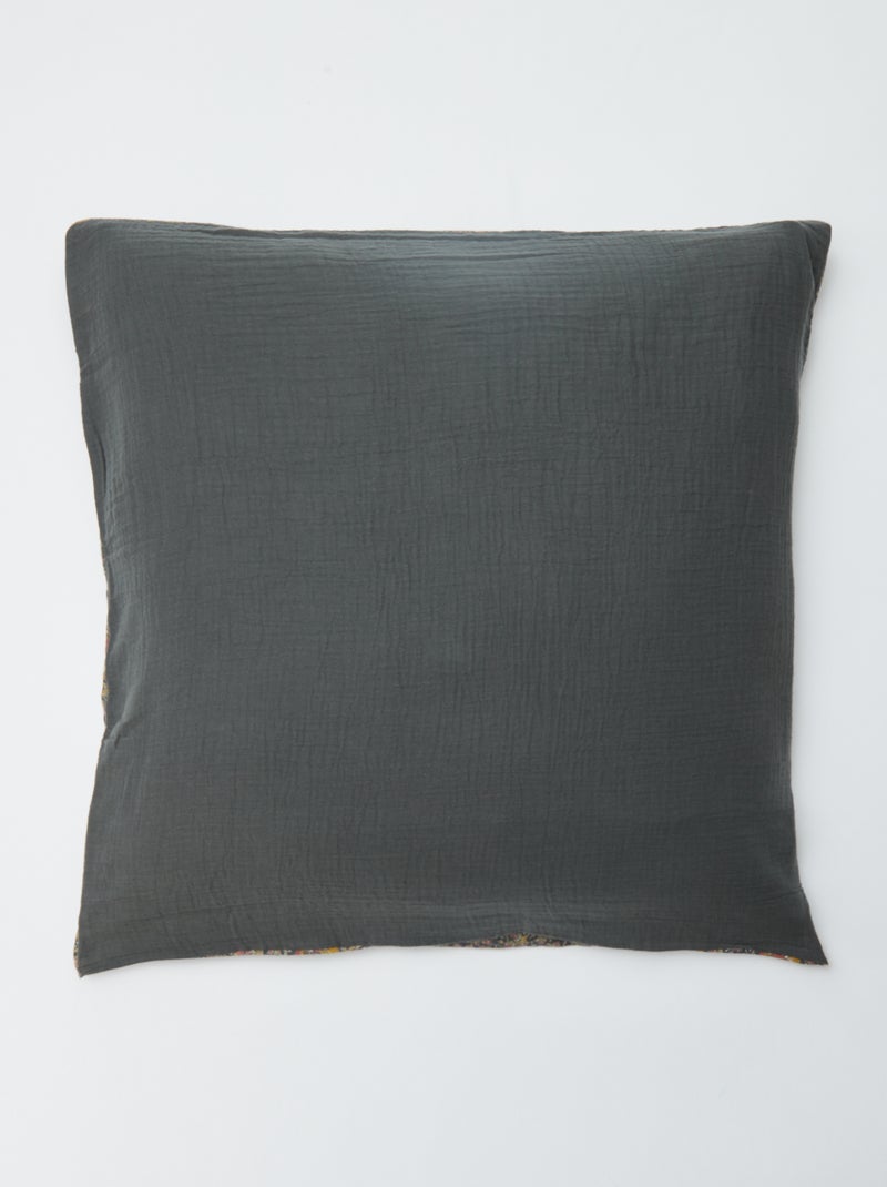 Taie d'oreiller 63 x 63 cm Gris foncé/anthracite - Kiabi