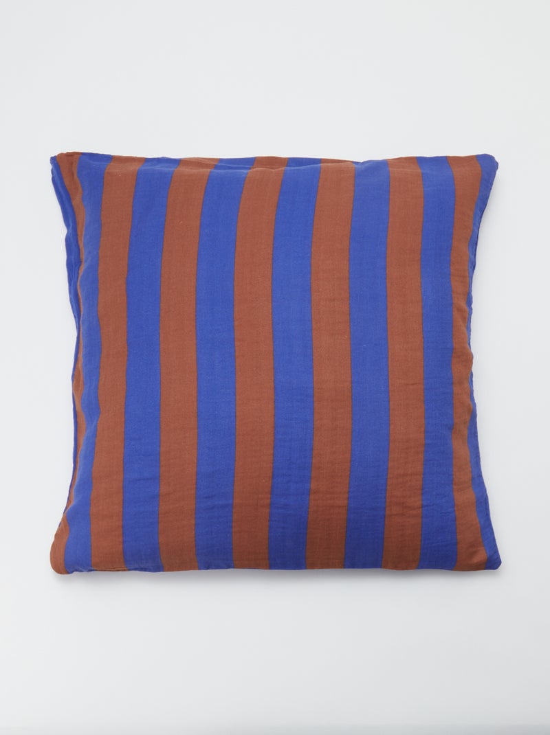 Taie d'oreiller (63x63 cm) à rayures - Kiabi Home Bleu - Kiabi
