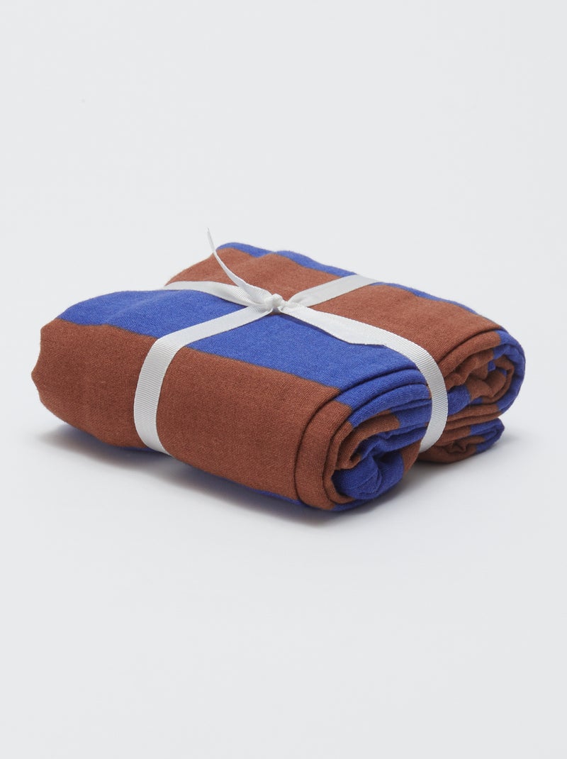 Taie d'oreiller (63x63 cm) à rayures - Kiabi Home Bleu - Kiabi