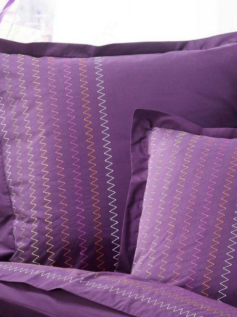 Taie d'oreiller 63x63 cm Percale de Coton Ciruela Violet - Kiabi