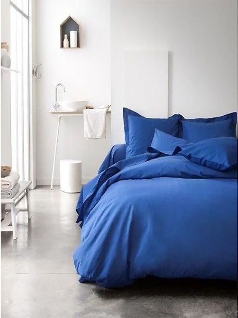 Taie d'oreiller 75x75 cm Coton Bleu - Kiabi