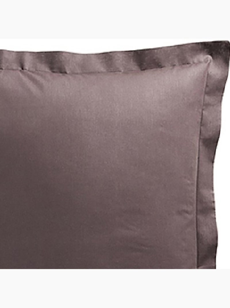 Taie d'oreiller 75x75 cm Coton Marron - Kiabi
