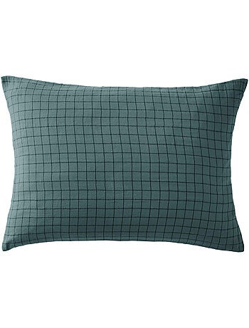 Taie d'oreiller à carreaux