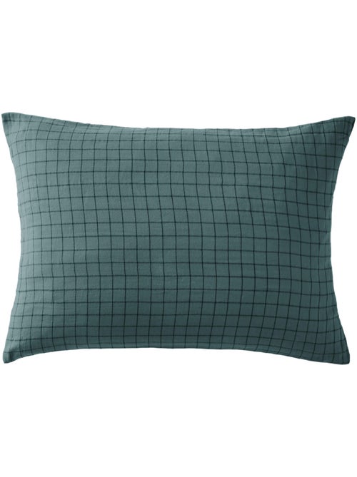 Taie d'oreiller à carreaux - Kiabi