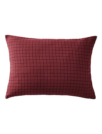 Taie d'oreiller à carreaux