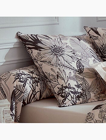 Taie d'oreiller aux impressions noires