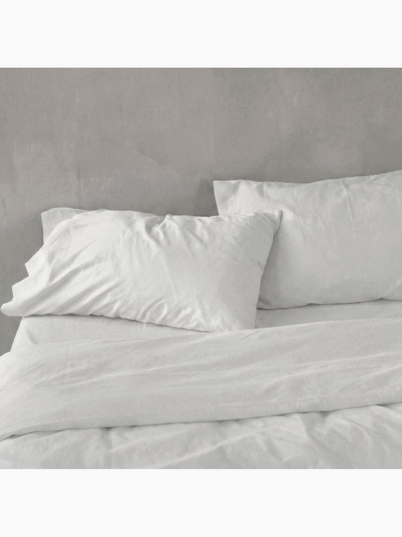 Taie d'oreiller Basic 200 tc "Happyfriday" Blanc - Kiabi
