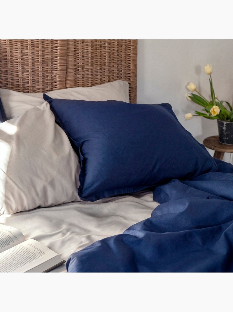Taie d'oreiller Basic "Happyfriday" Bleu marine - Kiabi