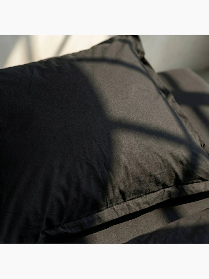 Taie d'oreiller Basic "Happyfriday" Noir - Kiabi