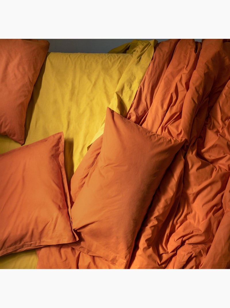 Taie d'oreiller Basic "Happyfriday" Terracotta - Kiabi