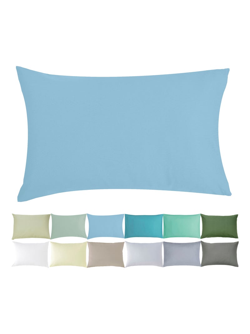 Taie d'oreiller bébé - 100% coton Bio - 'P'tit Basile' Bleu ciel - Kiabi