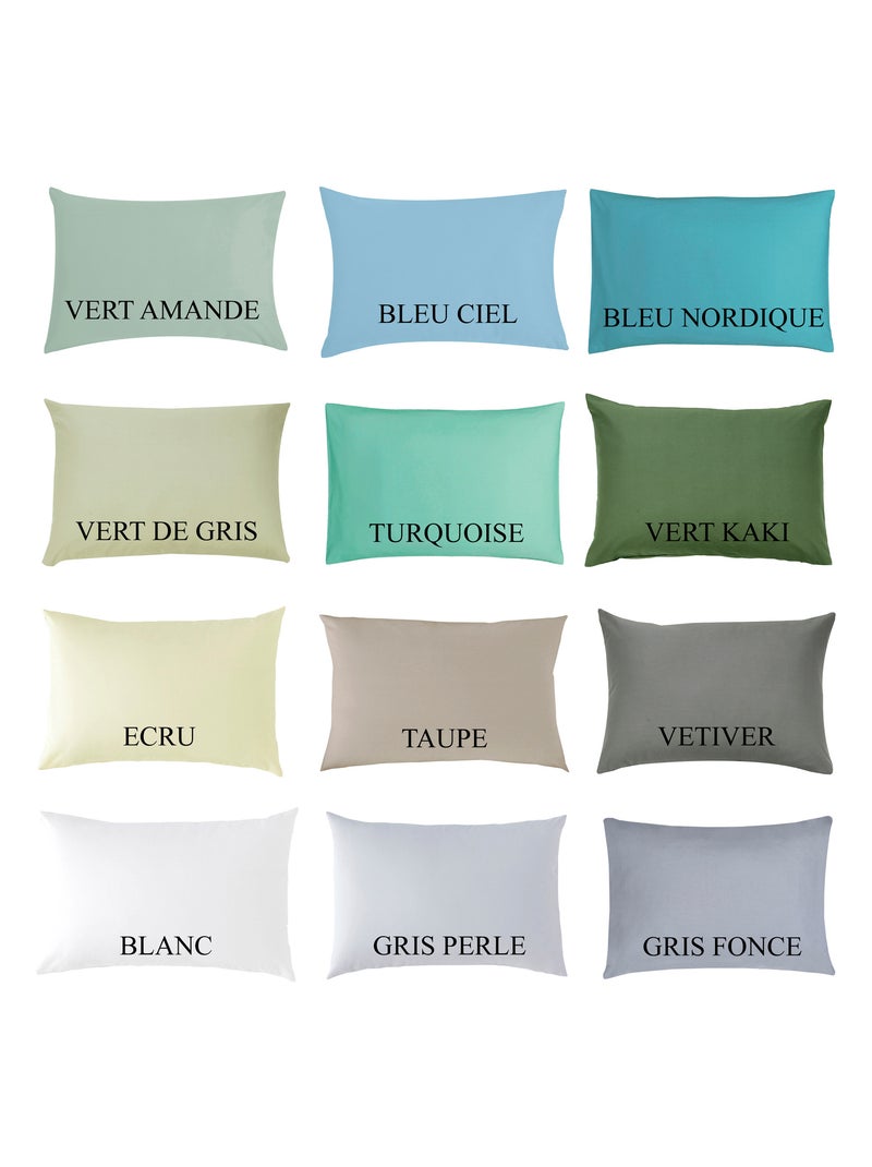 Taie d'oreiller bébé - 100% coton Bio - 'P'tit Basile' Bleu ciel - Kiabi