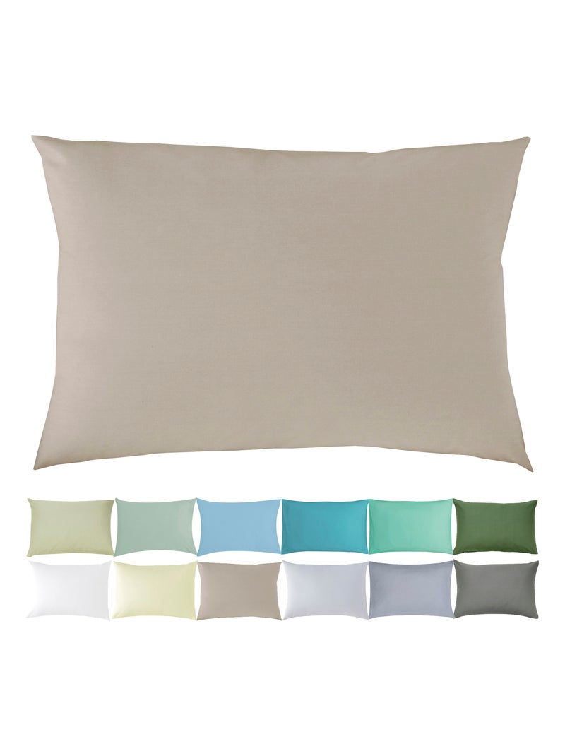 Taie d'oreiller bébé - 100% coton Bio - 'P'tit Basile' Gris taupe - Kiabi