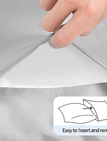 Taie d'oreiller bébé 40x60 cm - 100% coton Bio - taie bicolore écru/taupe