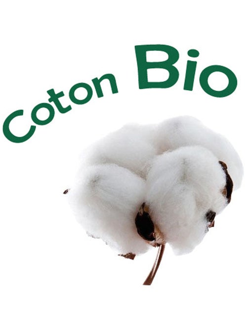 Taie d'oreiller bébé 40x60 cm - 100% coton Bio - taie bicolore écru/taupe - Kiabi