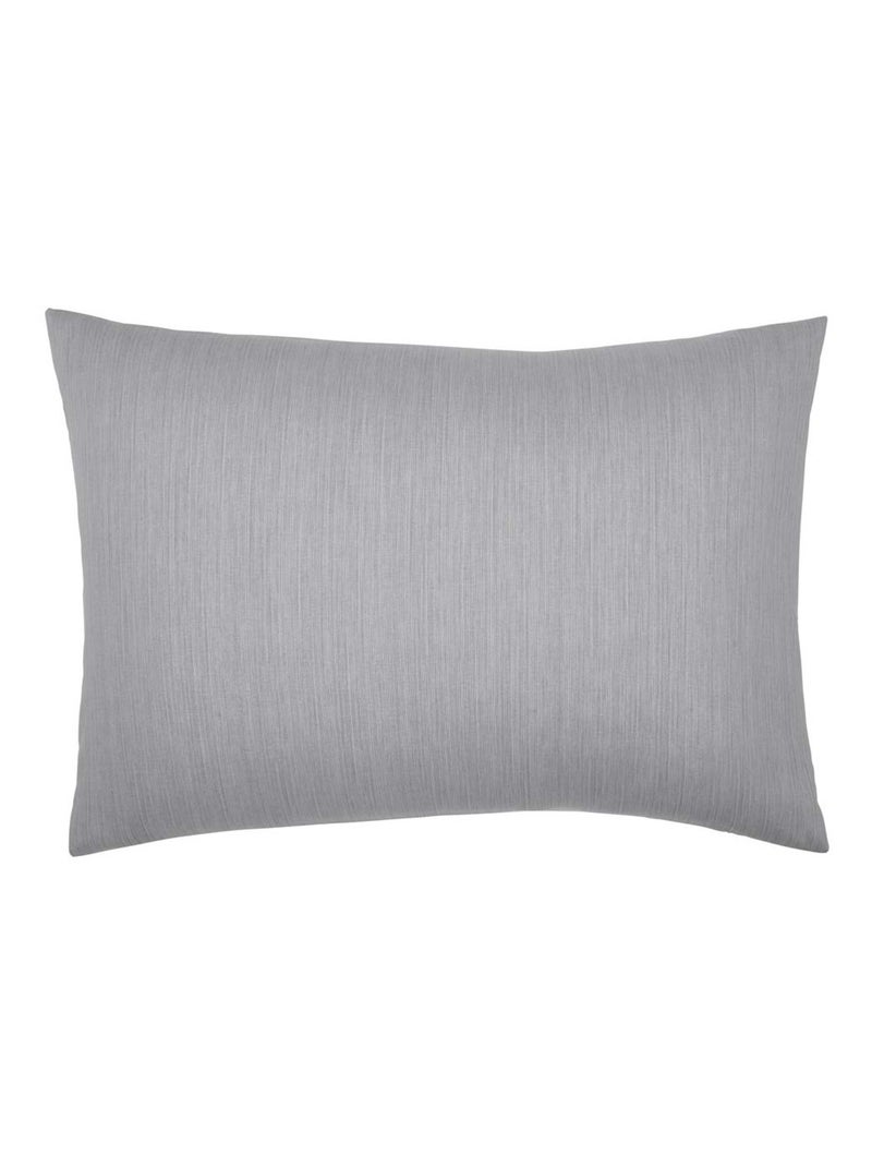 Taie d'oreiller bicolore en bambou, ÉCORCE Gris foncé - Kiabi