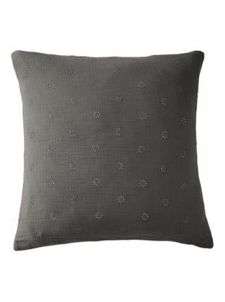 Taie d'oreiller brodée double gaze de coton