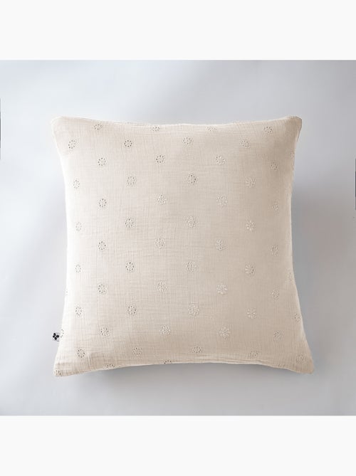 Taie d’Oreiller Brodée – Gaze de Coton – Gaïa Boho - Kiabi