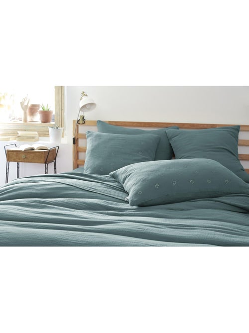 Taie d’Oreiller Brodée – Gaze de Coton – Gaïa Boho - Kiabi