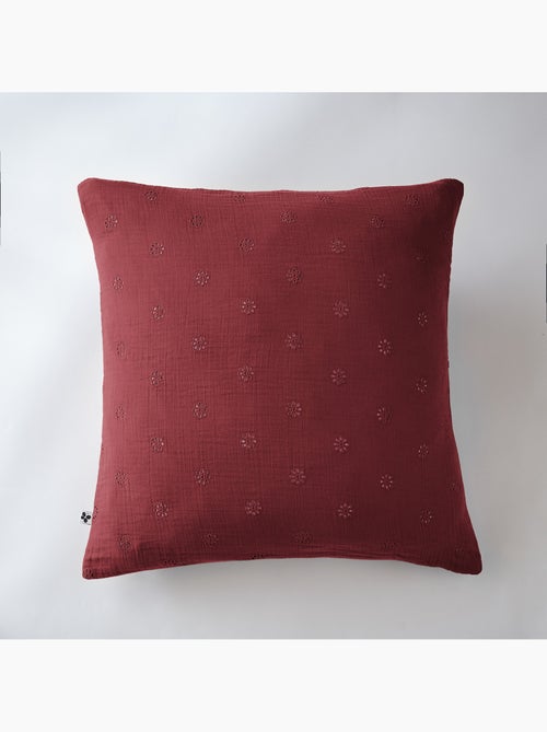 Taie d’Oreiller Brodée – Gaze de Coton – Gaïa Boho - Kiabi