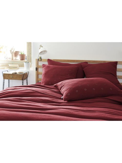Taie d’Oreiller Brodée – Gaze de Coton – Gaïa Boho - Kiabi