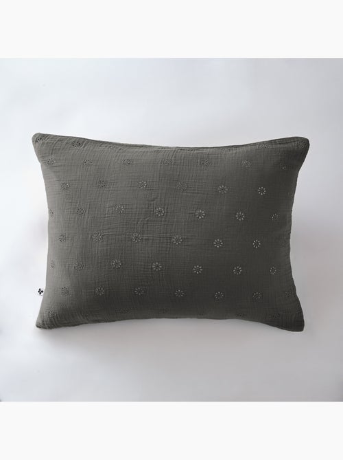 Taie d’Oreiller Brodée – Gaze de Coton – Gaïa Boho - Kiabi