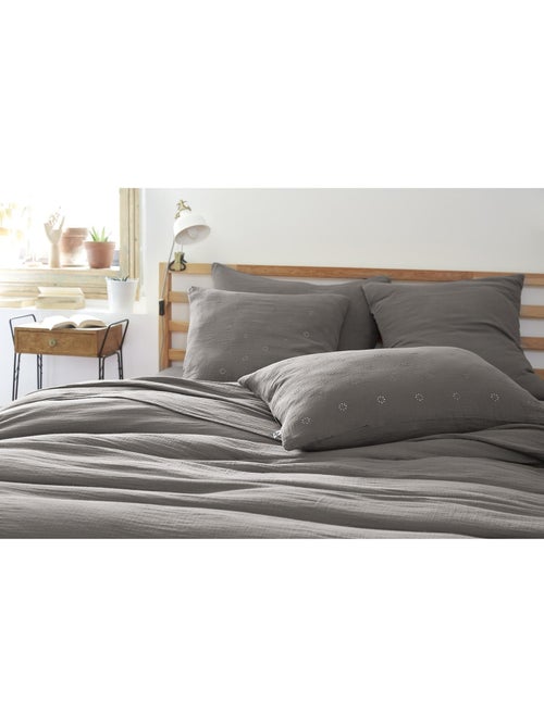 Taie d’Oreiller Brodée – Gaze de Coton – Gaïa Boho - Kiabi