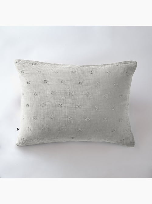 Taie d’Oreiller Brodée – Gaze de Coton – Gaïa Boho - Kiabi