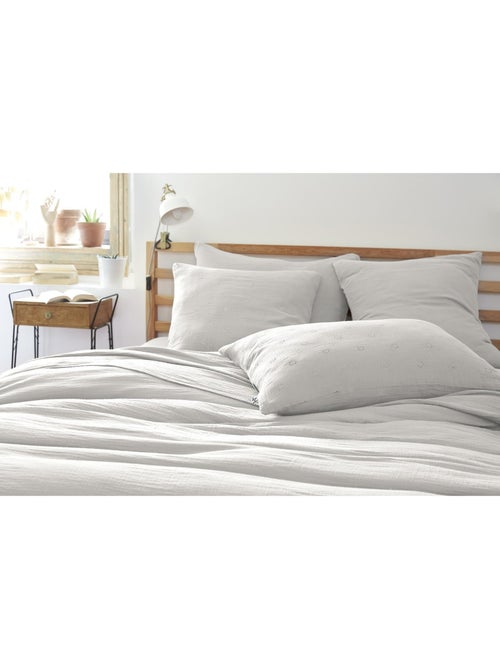 Taie d’Oreiller Brodée – Gaze de Coton – Gaïa Boho - Kiabi