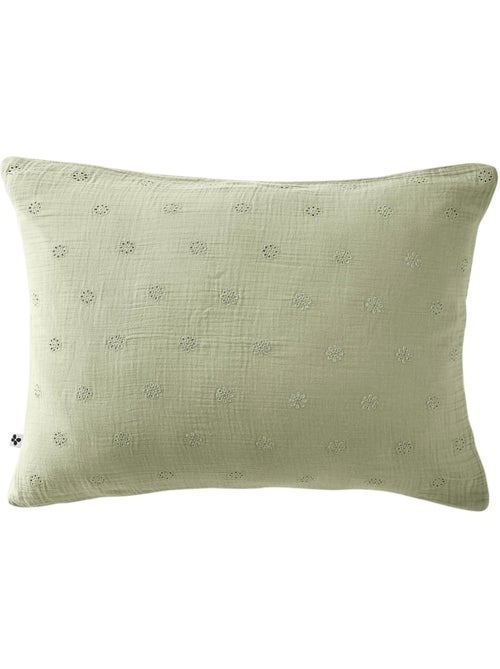 Taie d’Oreiller Brodée – Gaze de Coton – Gaïa Boho - Kiabi
