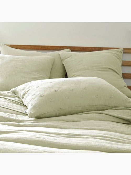 Taie d’Oreiller Brodée – Gaze de Coton – Gaïa Boho - Kiabi