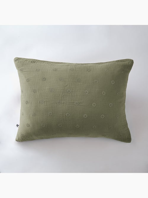 Taie d’Oreiller Brodée – Gaze de Coton – Gaïa Boho - Kiabi