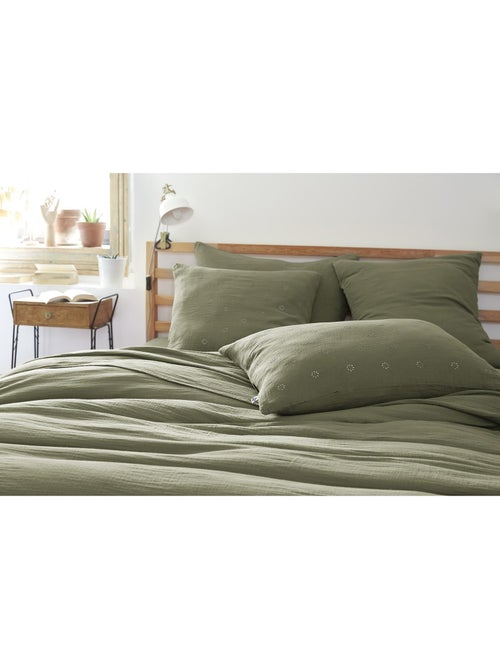 Taie d’Oreiller Brodée – Gaze de Coton – Gaïa Boho - Kiabi