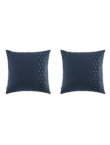 Taie d'oreiller brodée (lot de 2)