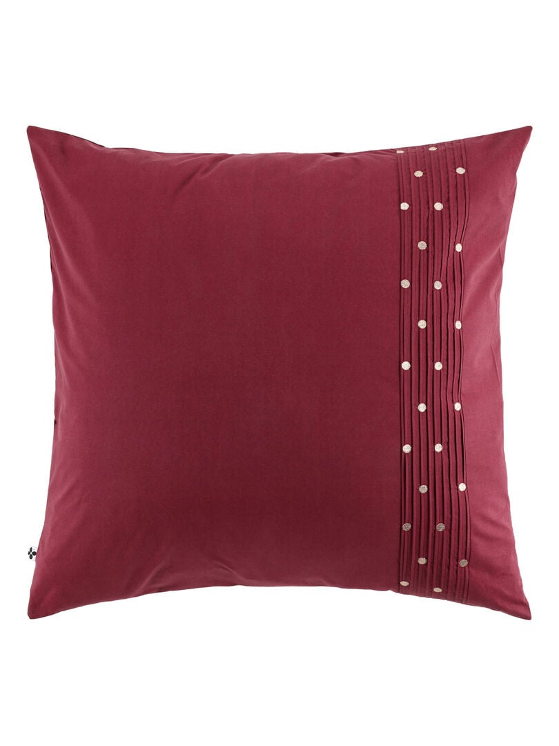 Taie d'oreiller percale rouge massaï