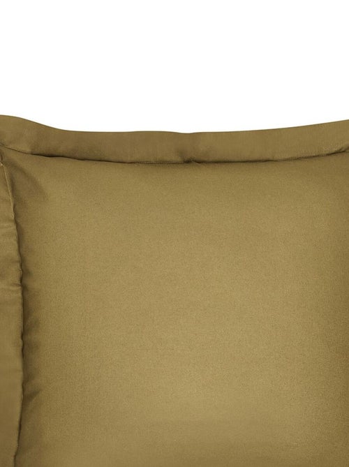 Taie d'oreiller carrée à volant plat - 100% coton BIO - Kiabi