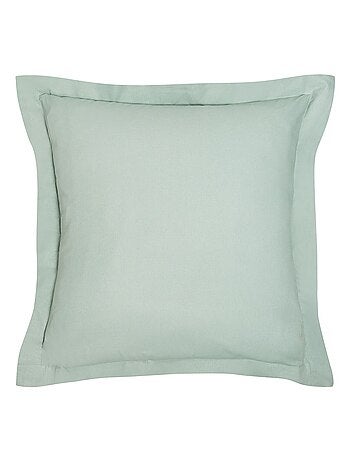 Taie d'oreiller carrée à volant plat - 100% coton BIO