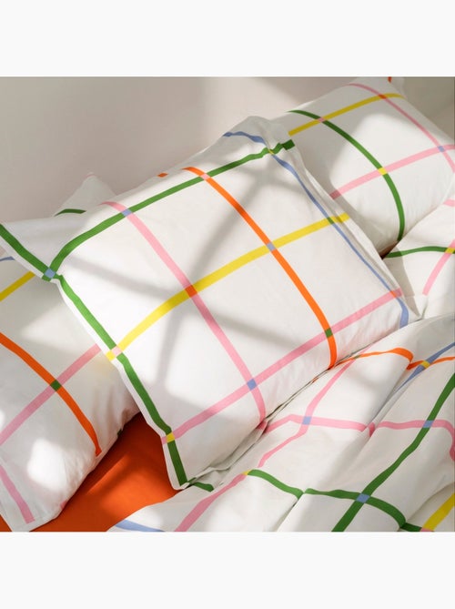 Taie d'oreiller Color lines "Happyfriday" - Kiabi