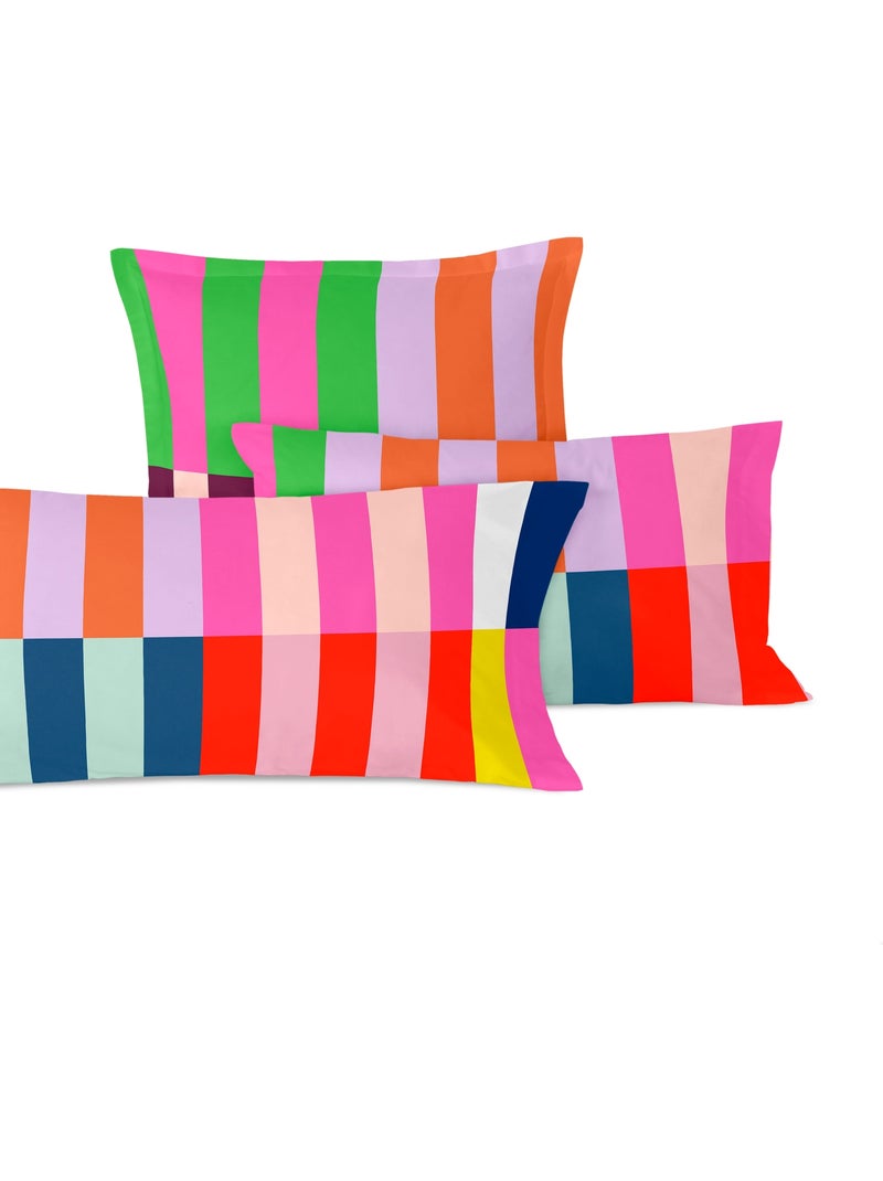 Taie d'oreiller Color pop "Happyfriday" Multicolore - Kiabi