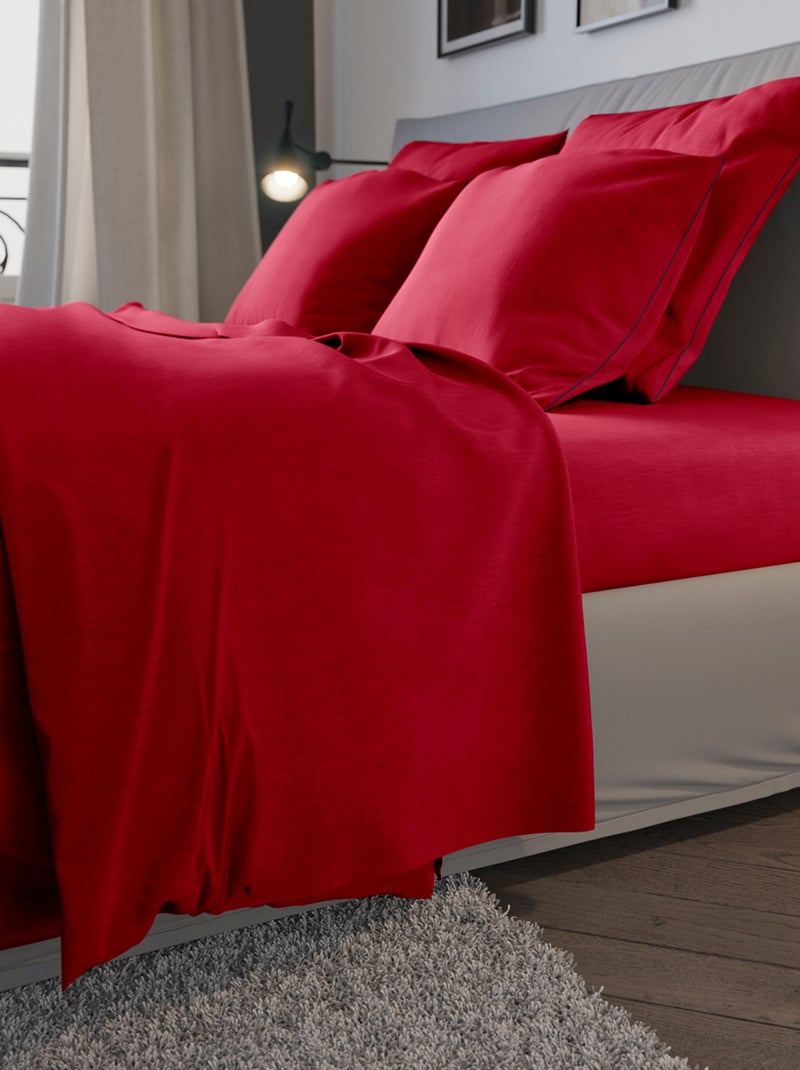 Taie d'oreiller Confort Jersey    - DODO Rouge grenat - Kiabi