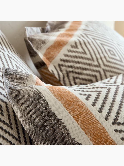 Taie d’oreiller coton 57 fils motif géométrique - Kiabi