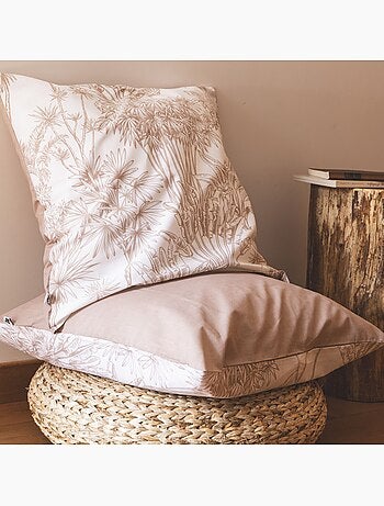 Taie d'oreiller coton à fleurs