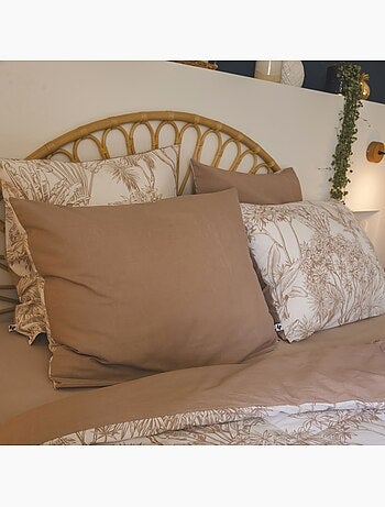 Taie d'oreiller coton à fleurs