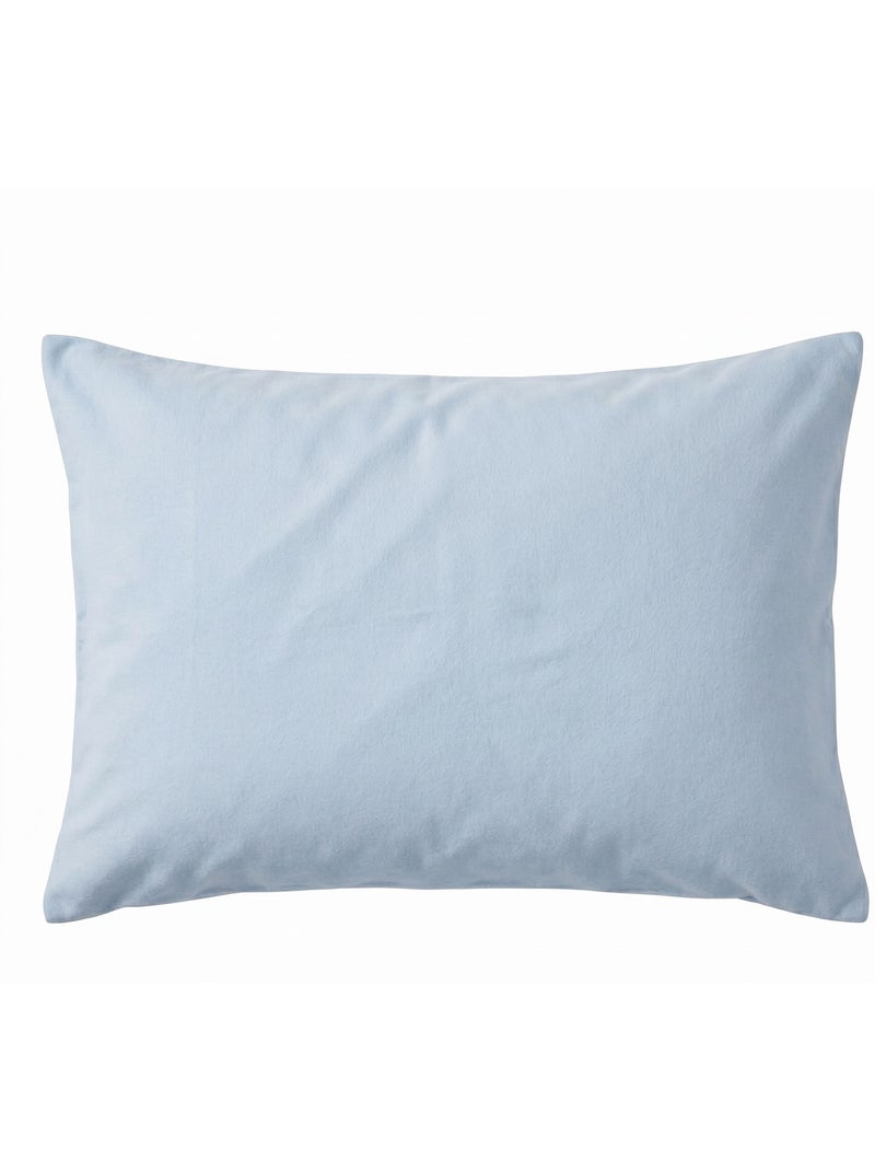 Taie d'oreiller coton lavé bébé Bleu ciel - Kiabi